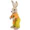 16" Orange & Green Standing Boy Rabbit with Carrot Easter Figure
